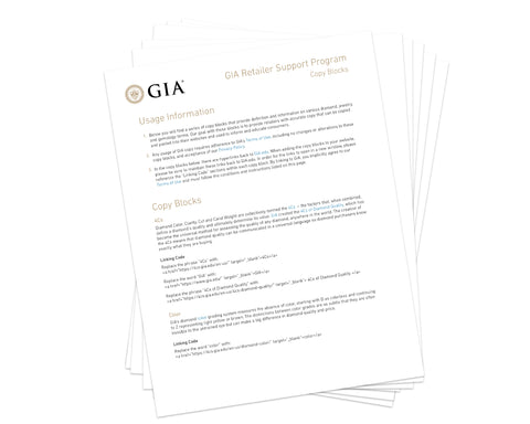 GIA Copy Blocks for Retailers